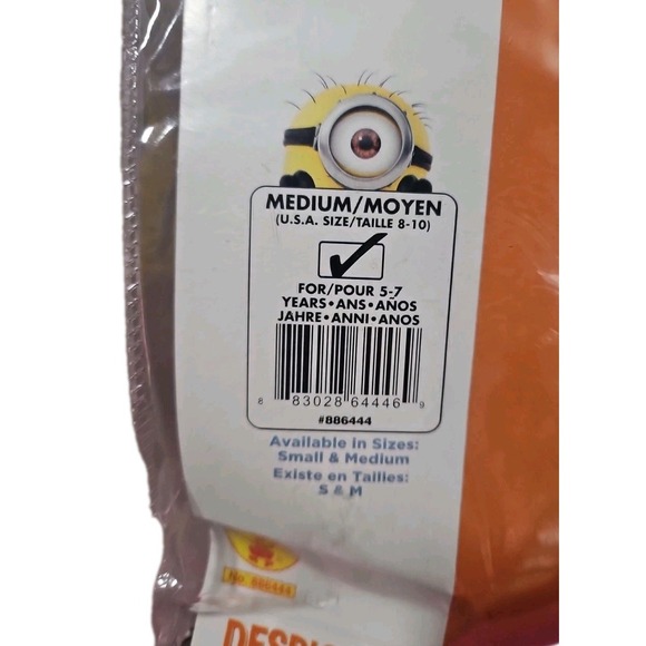 New Rubies Despicable Me2 Minion Dave Child's Med 8-10 Halloween Costume - Picture 4 of 7